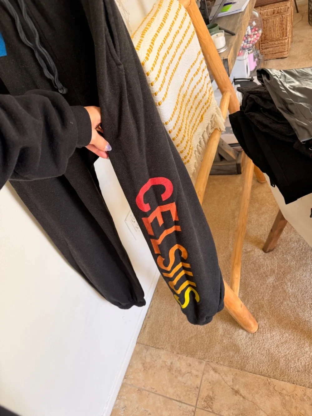 Aviator Nation x Celsius Black Zip Hoodie & Joggers - Picture 4 of 5